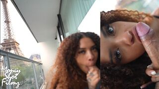 Párizsi erkélyen csalódtam a pasimmal egy vadul kemény szexben