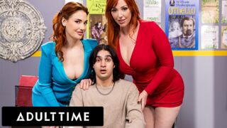 Adult Time hozza: Csábító vörös mostohaanyuka és tanárnő szenvedélyes leszbikus örömei